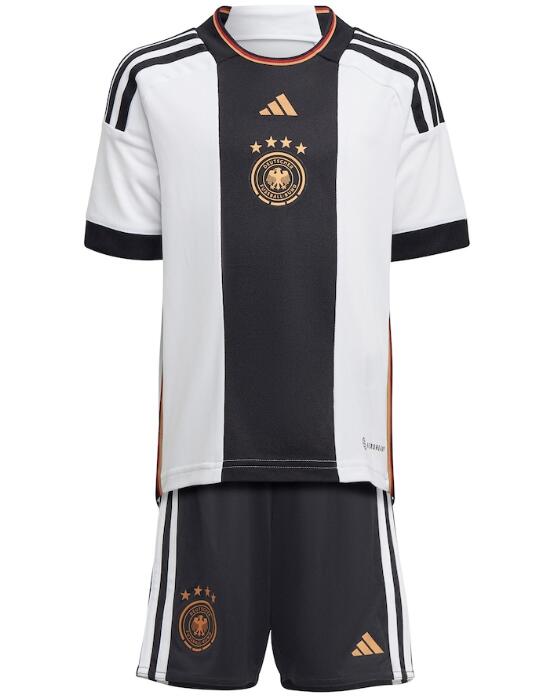 Germany 2022 World Cup Home Kids Soccer Kits Children Shirt With Shorts