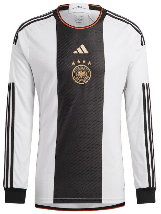 Germany 2022 World Cup Home Long Sleeved Match Version Shirt Soccer Jersey