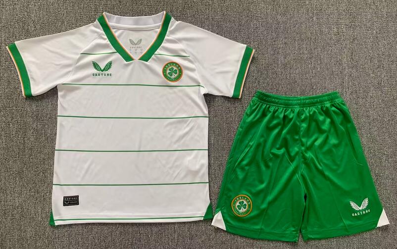 Ireland 2023/24 Away Kids Soccer Kit Children Shirt And Shorts
