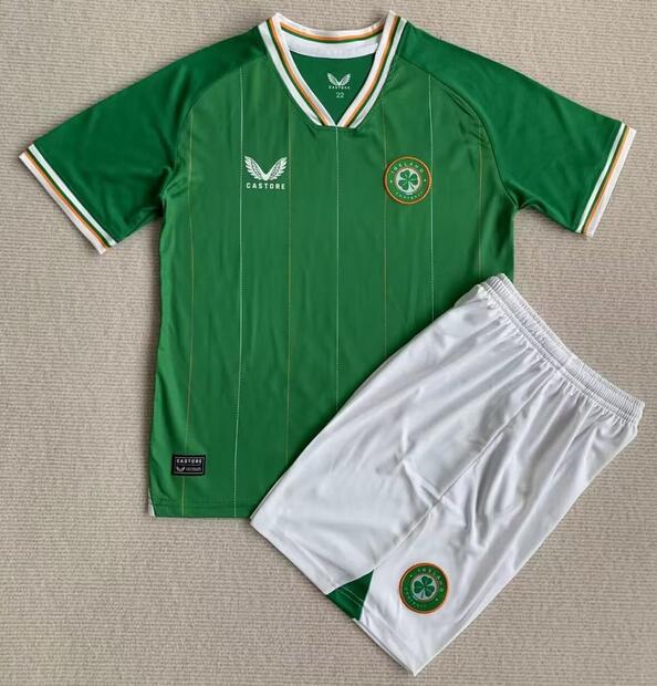Ireland 2023/24 Home Kids Soccer Kit Children Shirt And Shorts