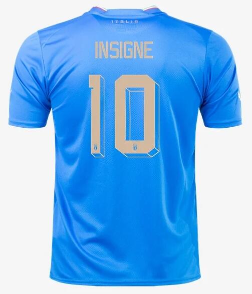 Italy 2022/23 Home 10 Insigne Shirt Soccer Jersey