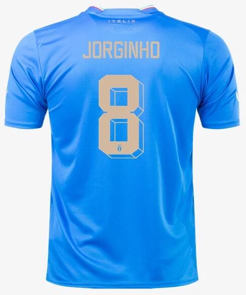 Italy 2022/23 Home 8 Jorginho Shirt Soccer Jersey