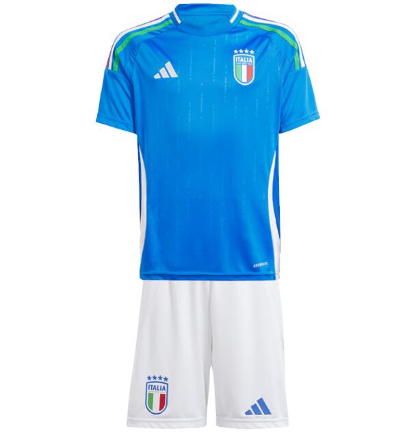 Italy 2024 Euro Cup Home Kids Soccer Kits Children Shirt and Shorts