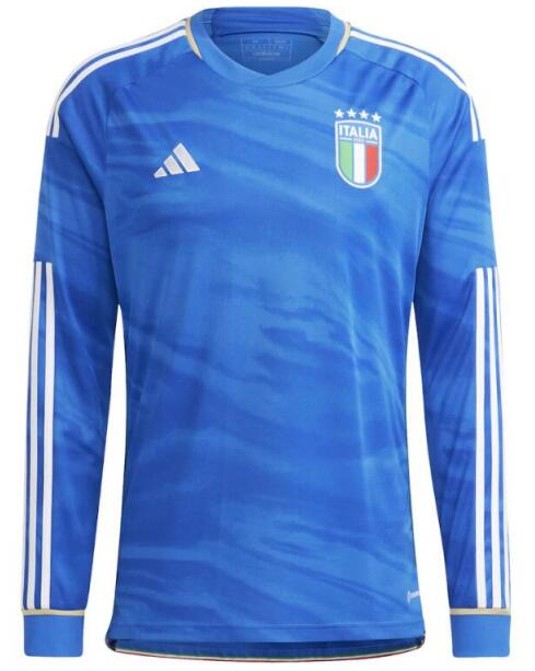 Italy 2023/24 Home Long Sleeved Shirt Soccer Jersey