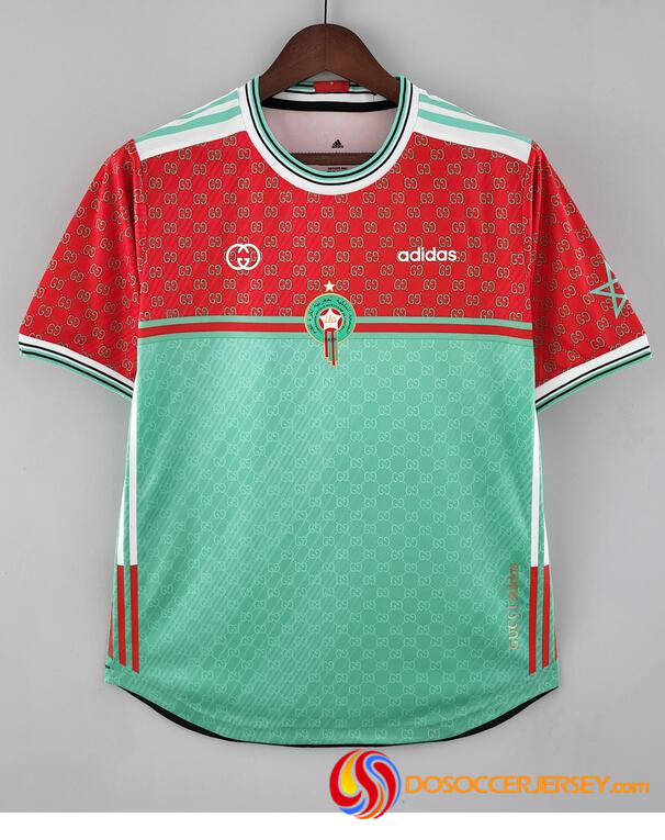 Morocco 2022/23 Special Red Green Shirt Soccer Jersey