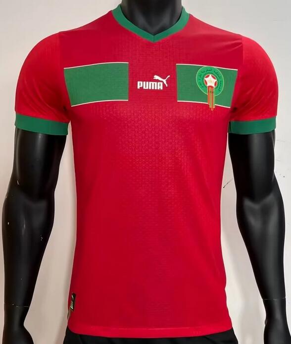 Morocco 2022 World Cup Home Match Version Shirt Soccer Jersey