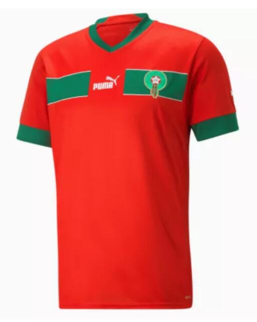 Morocco 2022 World Cup Home Shirt Soccer Jersey