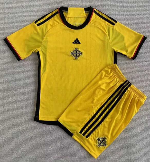 Northern Ireland 2023/24 Away Kids Soccer Kit Children Shirt And Shorts