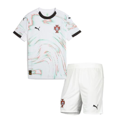 Portugal 2025 Away Kids Soccer Team Kit Children Shirt And Shorts