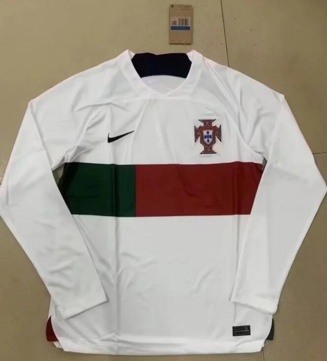Portugal 2022 World Cup Away Long Sleeved Shirt Soccer Jersey