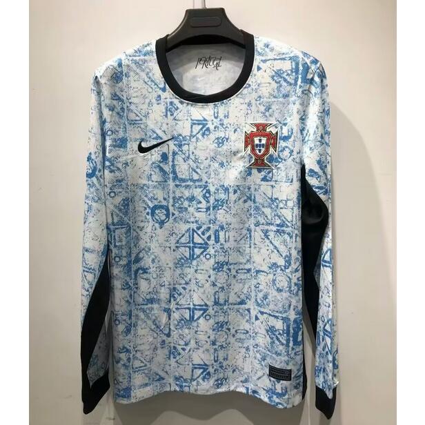 Portugal 2024 Euro Cup Away Long Sleeved Shirt Soccer Jersey