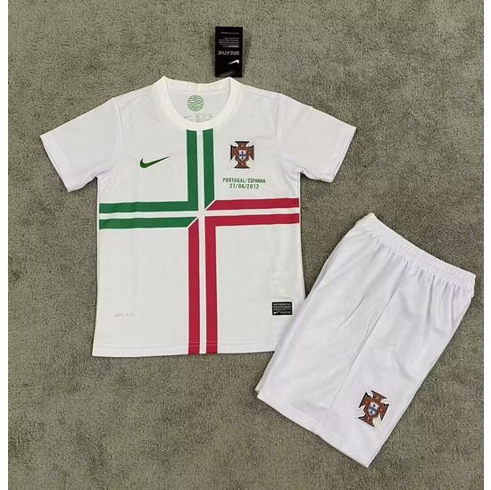 Portugal 2012 Away Kids Retro Soccer Kits Children Shirt + Shorts