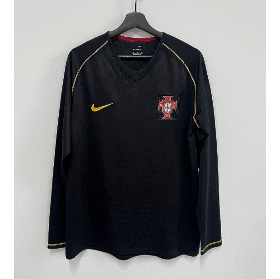 Portugal 2006 Away Retro Long Sleeved Shirt Soccer Jersey