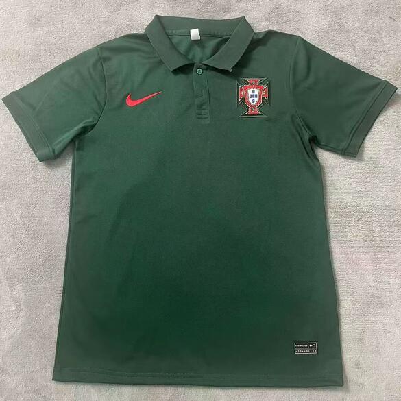 Portugal 2024 Euro Cup Green Polo Shirt