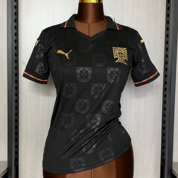 Portugal 2025/26 Special Black Women Shirt Soccer Jersey