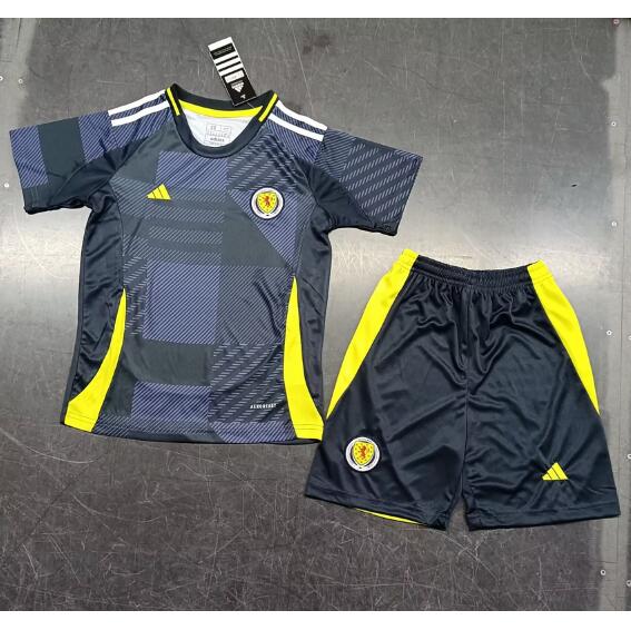 Scotland 2024/25 Kids Home Soccer Kit Children Shirt And Shorts