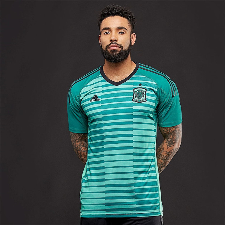 Spain 2018 FIFA World Cup Green Goalkeeper Shirt Soccer Jersey