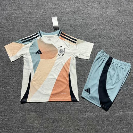 Spain 2025 Women's Euro Away Kids Soccer Kit Children Shirt + Shorts