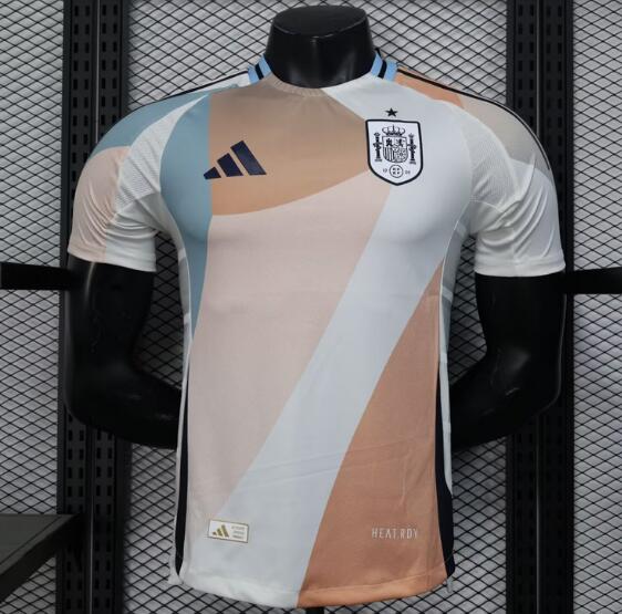 Spain 2025 Women's Euro Away Match Version Shirt Soccer Jersey for Man
