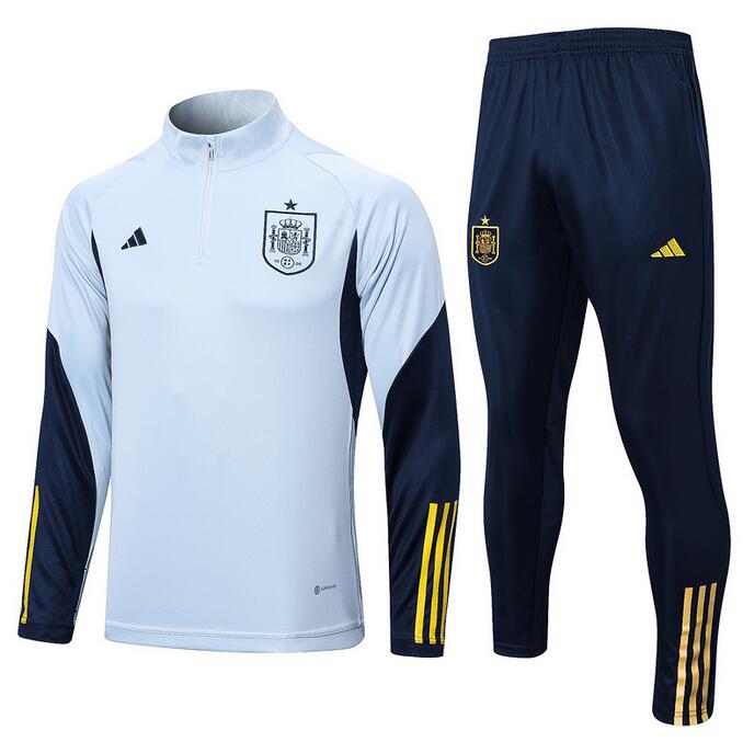 Spain 2022 World Cup Blue Training Suit (Sweatshirt+Trousers)