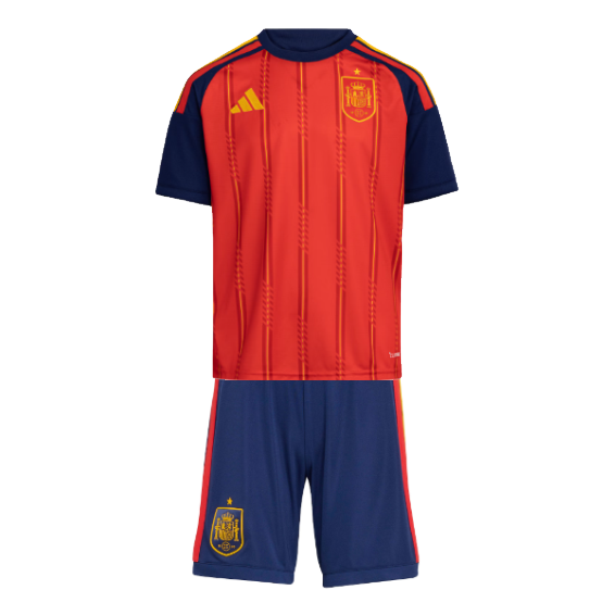 Spain 2026/27 Home Kids Soccer Kits Youth Shirt + Shorts