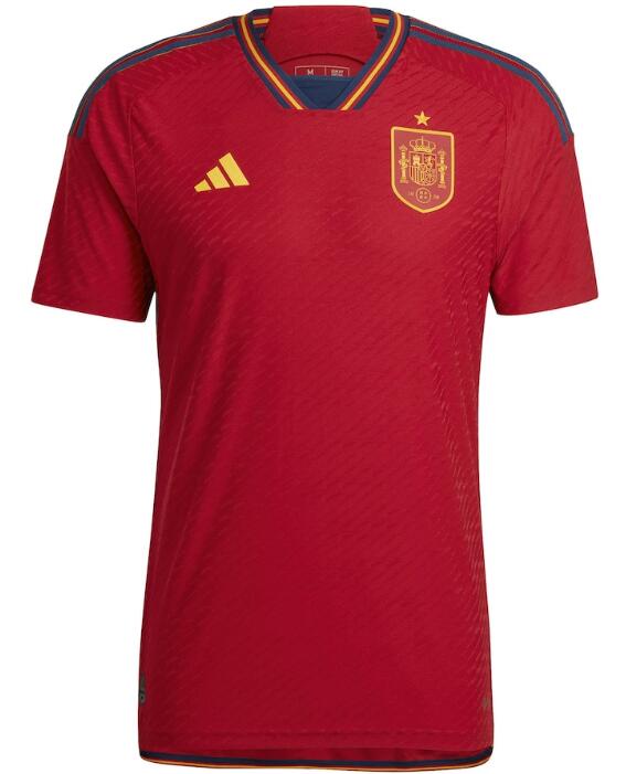 Spain 2022 World Cup Home Match Version Shirt Soccer Jersey