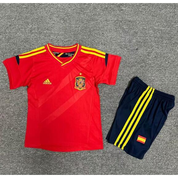 Spain 2012 Home Kids Retro Soccer Kits Children Shirt + Shorts