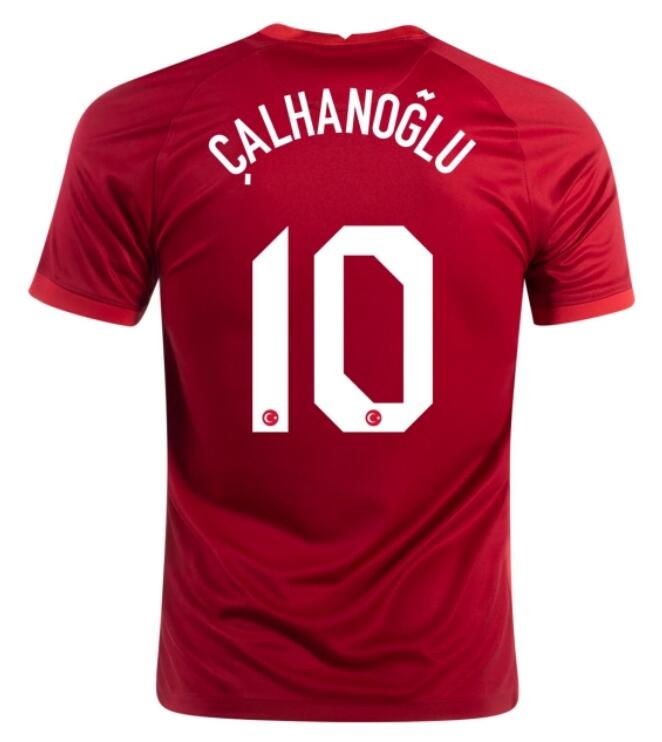 Turkey 2020 Away 10 Calhanoglu Shirt Soccer Jersey