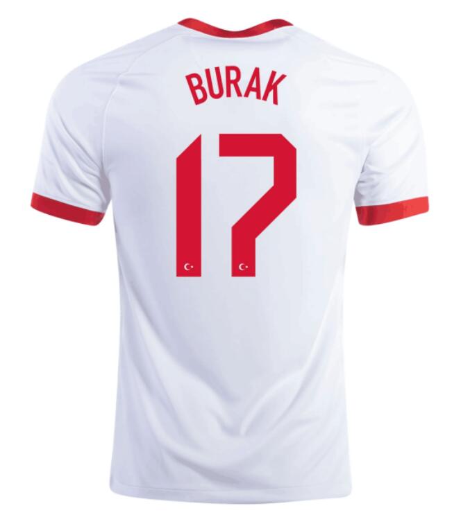 Turkey 2020 Home 17 Burak Shirt Soccer Jersey