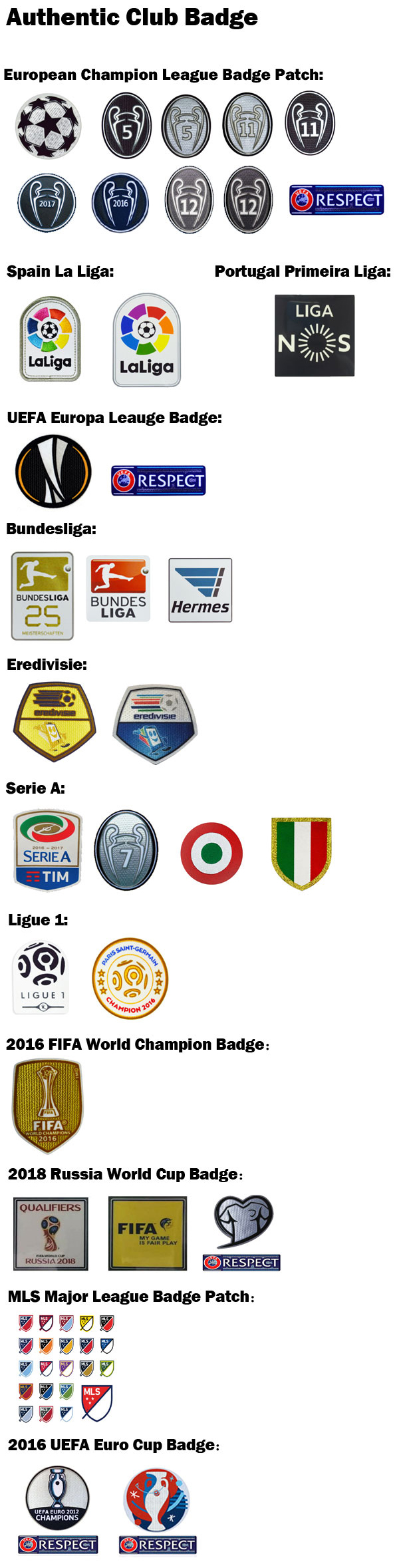 club authentic badge printing