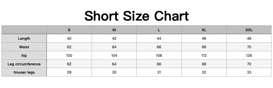 men's replica soccer shorts size chart